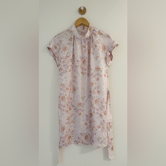 Cloth & Stone Floral Back Button Dress Size L / Pastel Pink - Picture 2 of 11